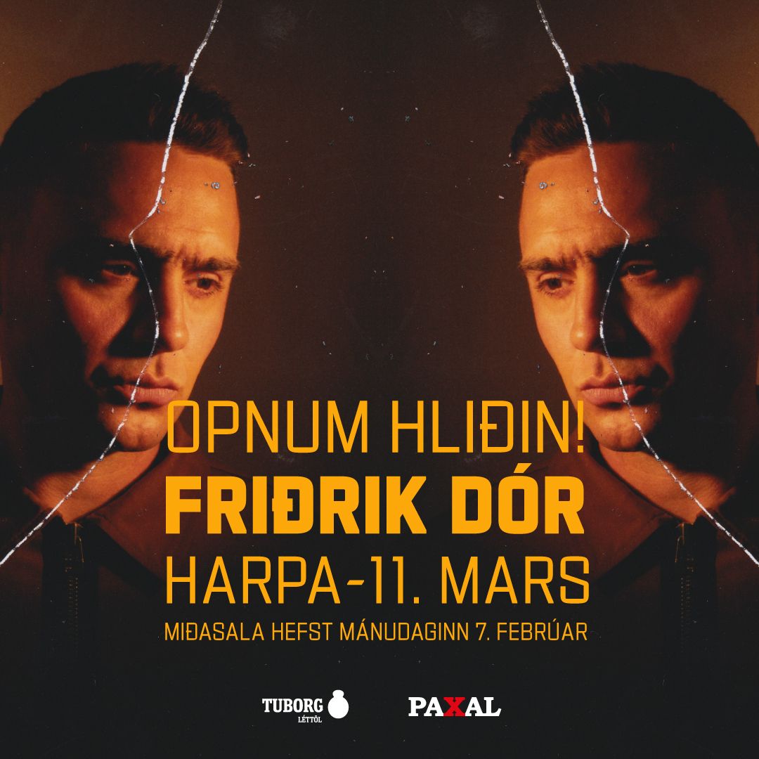 Pre-sale price for Friðrik Dór’s concert for students at the University of Iceland