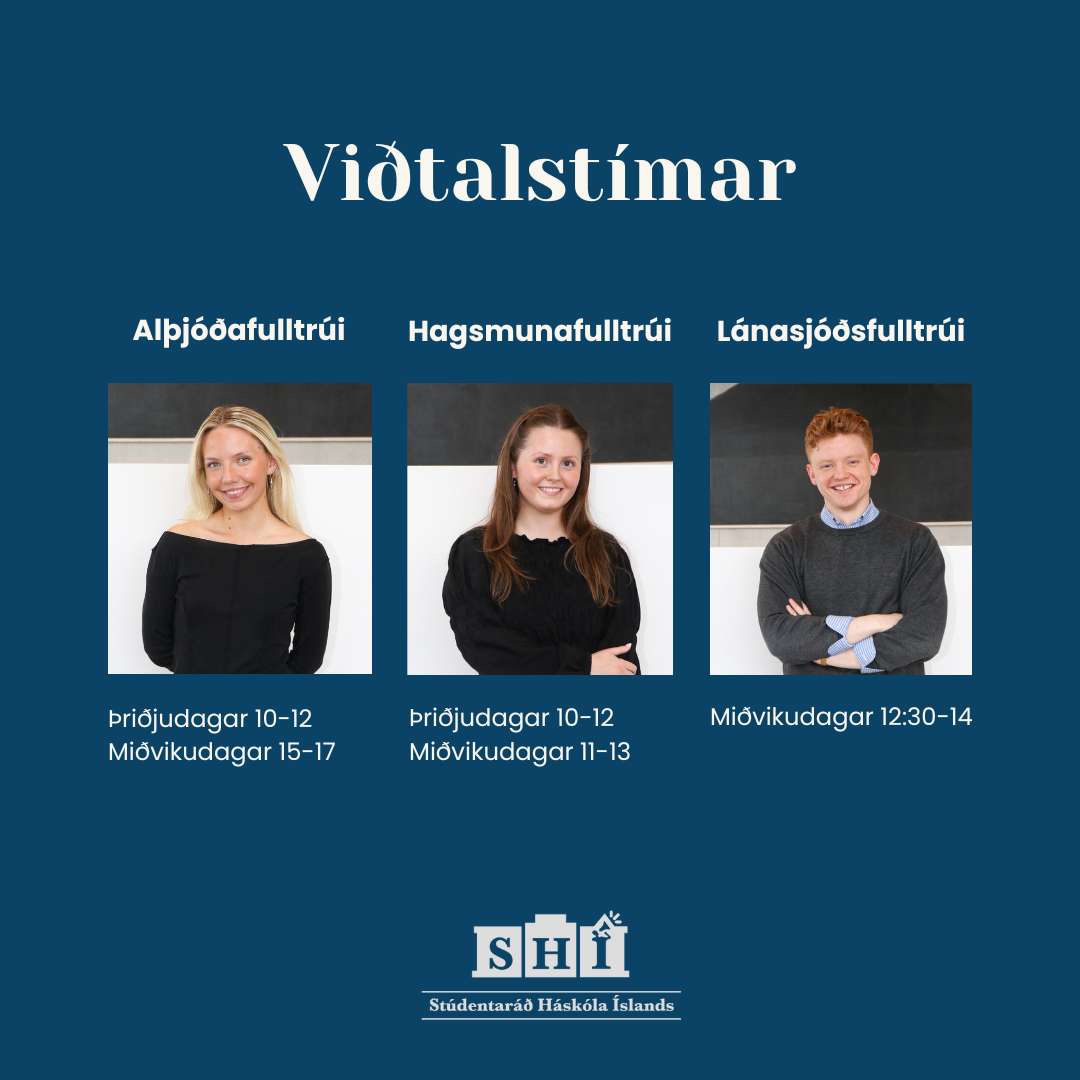 Opnunar- og viðtalstímar á vormisseri