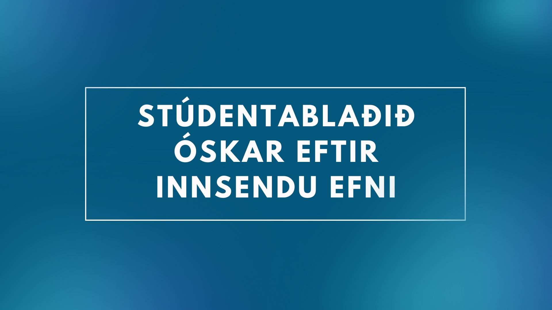 Open call for short stories, poems or articles