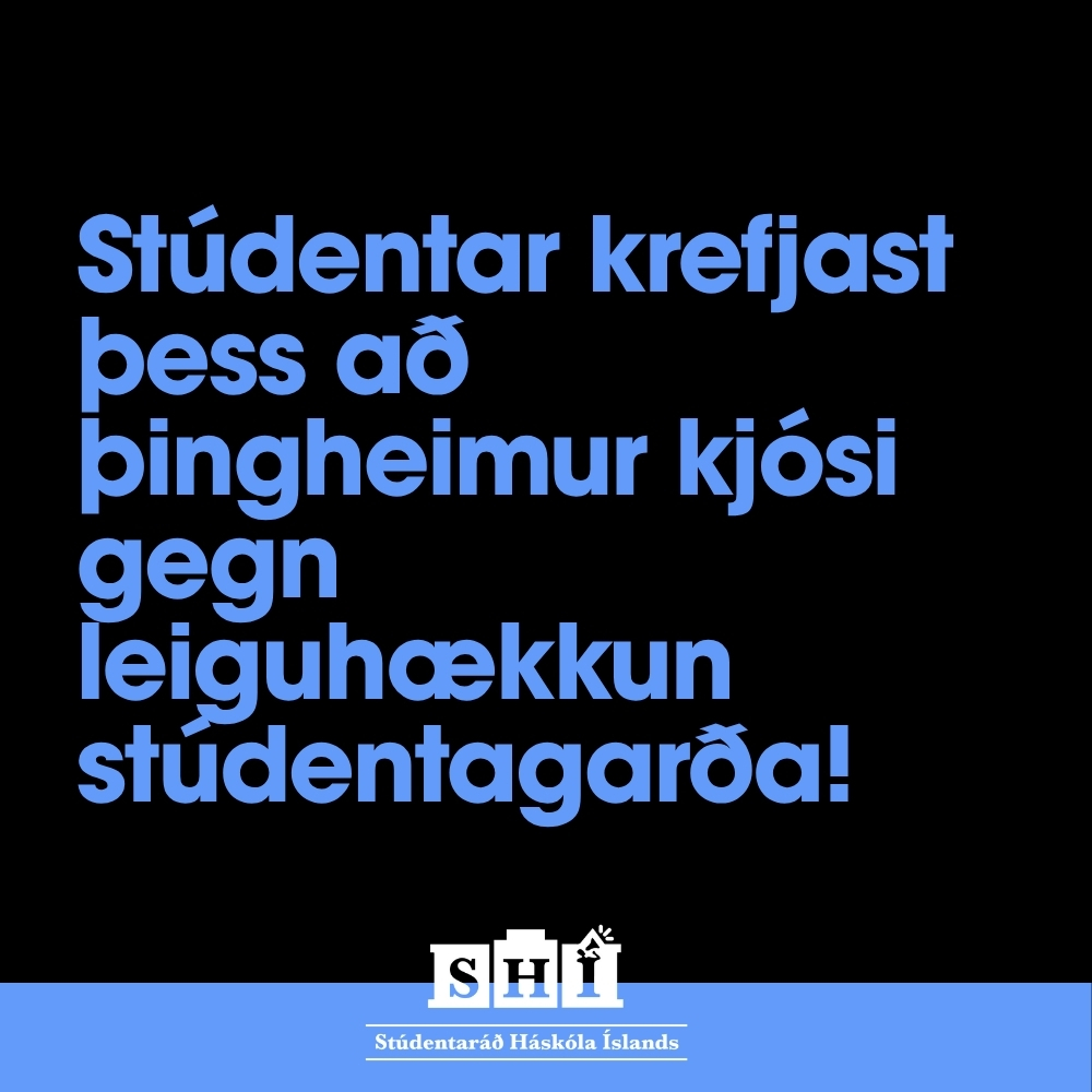Ríkisstjórnin hækkar leigu stúdenta